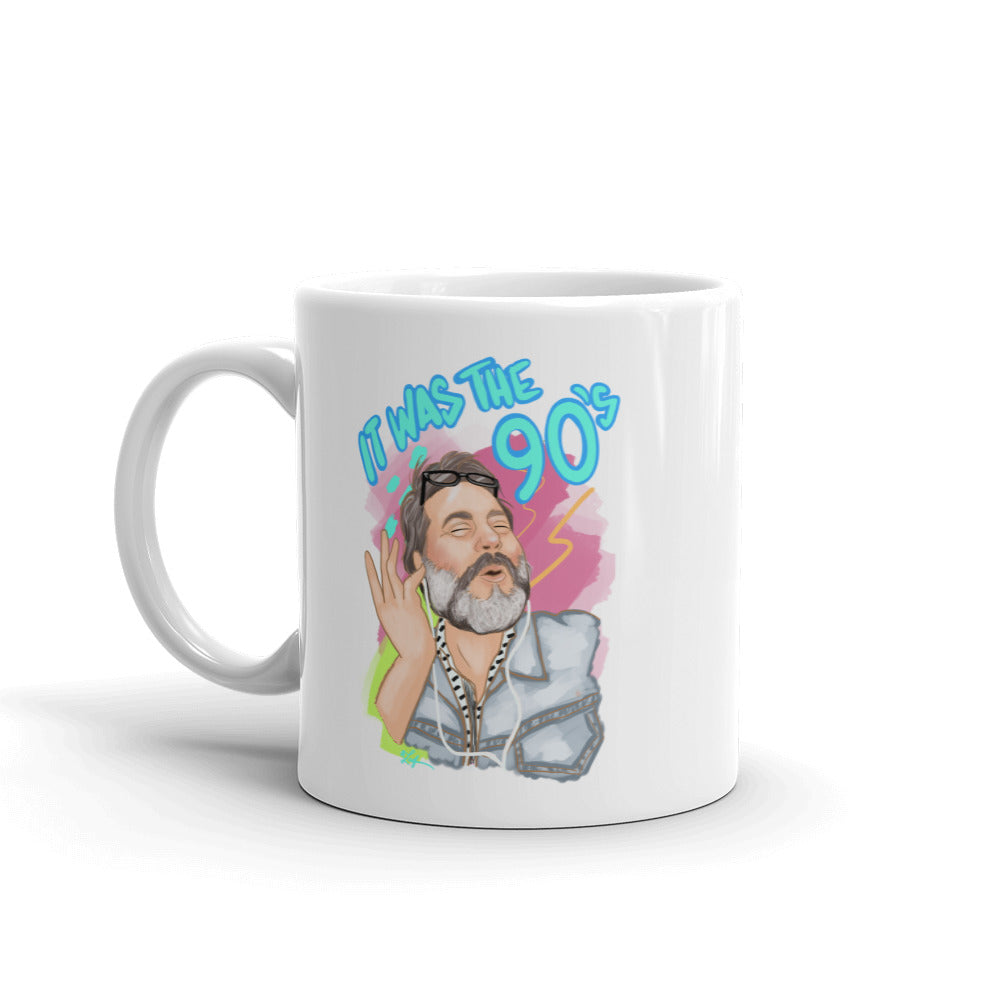 White glossy mug